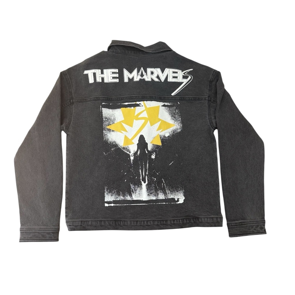 ⚡️Disney - The Marvels Black + Yellow Denim Jacket (Women’s M/L)